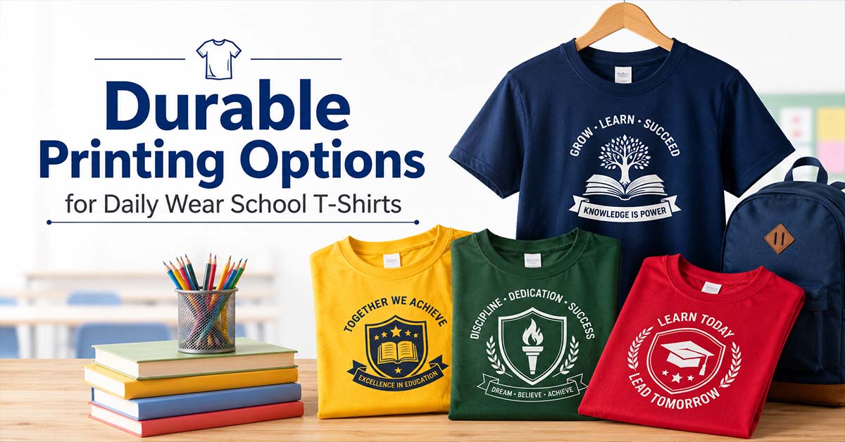 Durable Printing Options for Daily Wear School T-Shirts