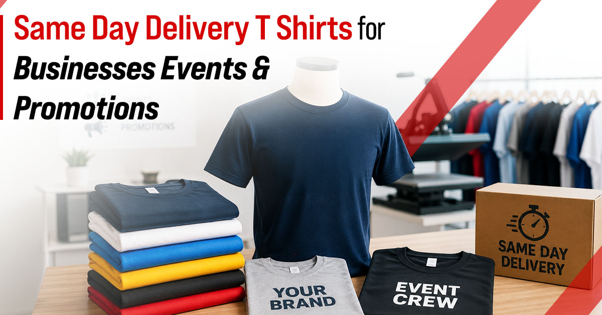 Same Day Delivery T-Shirts for Businesses, Events, and Promotions